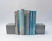 Modern Concrete Bookends -  Cube