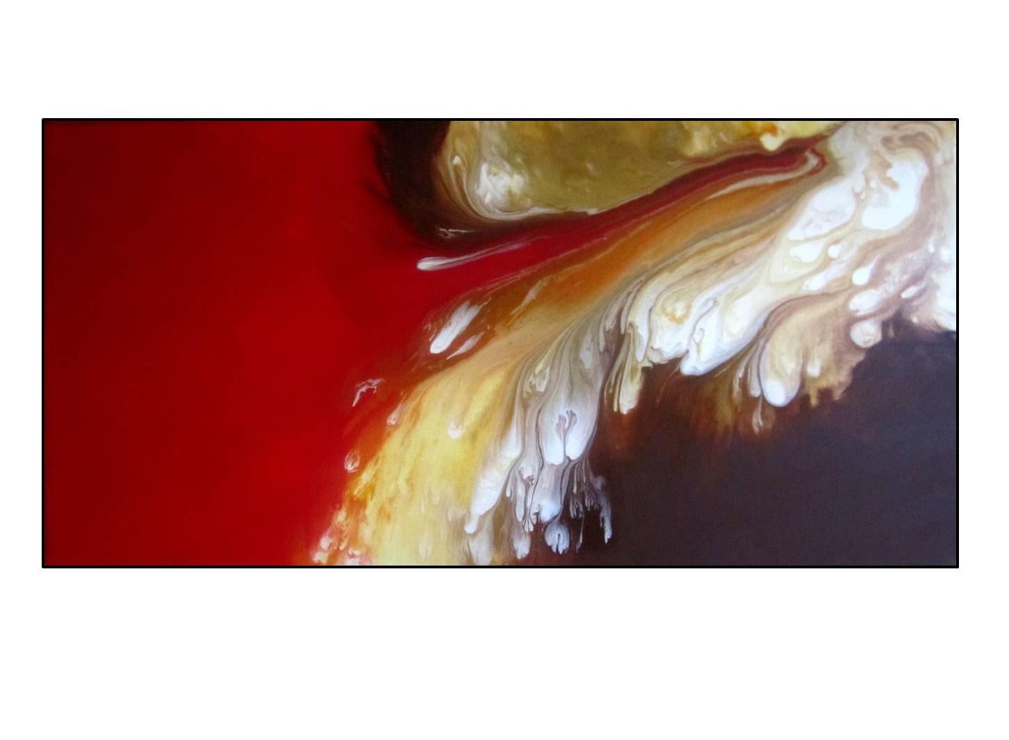 15% OFF SALE. Original Red Brown Modern Abstract Painting. 36". Title "Red Sea" by RSchoeffel