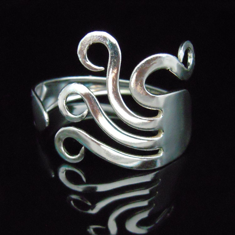 Fork Bracelet - Silverware Jewelry - Original Wavy Design Number Two