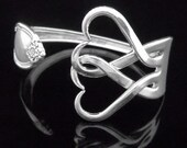 Fork Bracelet in Intertwining Hearts Design Number Two