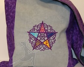 Five Elements Pentacle Purple Magical Monk Bag