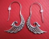 Tribal Wings of Ascension in Sterling Silver FREE shipping angel wings Birds freedom