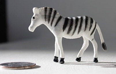 Vintage Plastic Zebra Figurine