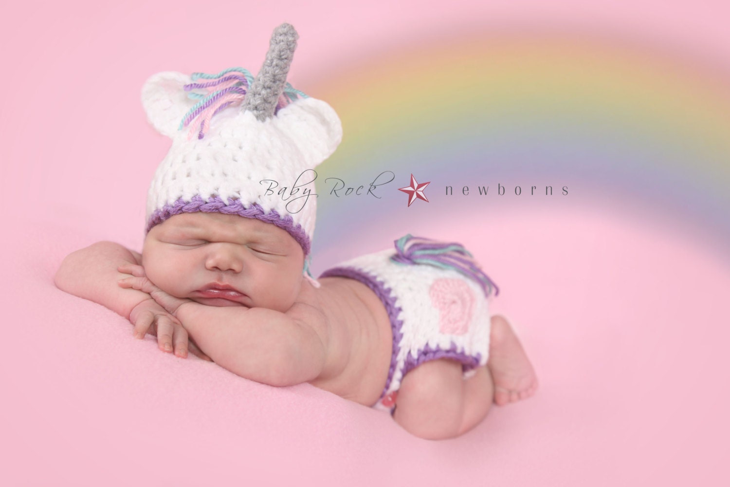 Baby Unicorn Photo Prop/ Unicorn/ Crochet Newborn Photo Prop Unicorn