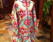 Alaska Trumpet Flower Rainpuk, Amy Butler Fabric, Raincoat Kuspuk for Women and Girls