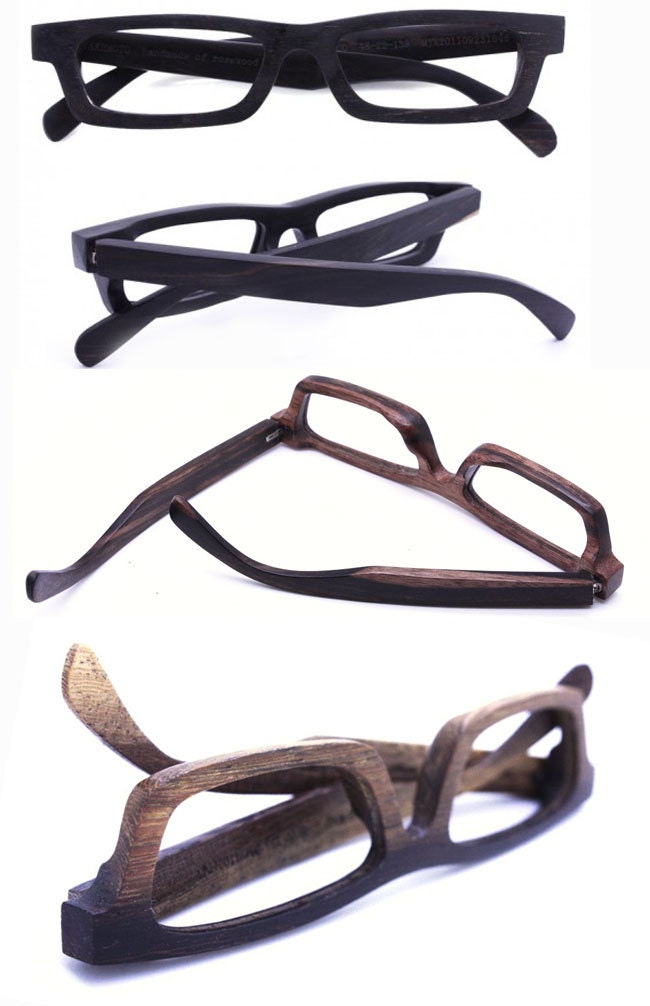handmade LOVE-WOOD ebony rosewood eyeglasses gasses frames