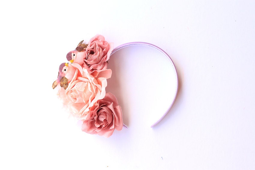 statement flower crown headband // wedding headpiece, hair wreath, fascinator, spring racing carnival, summer party, bridal, romantic
