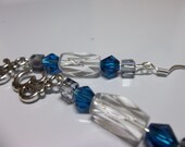 Blue Chakra Earrings Energy Jewelry Ohm Charm Blue Ice Color Energy Jewelry