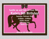 Equestrian Horse Birthday Invitations Stallion horse Birthday Invitation Il_170x135