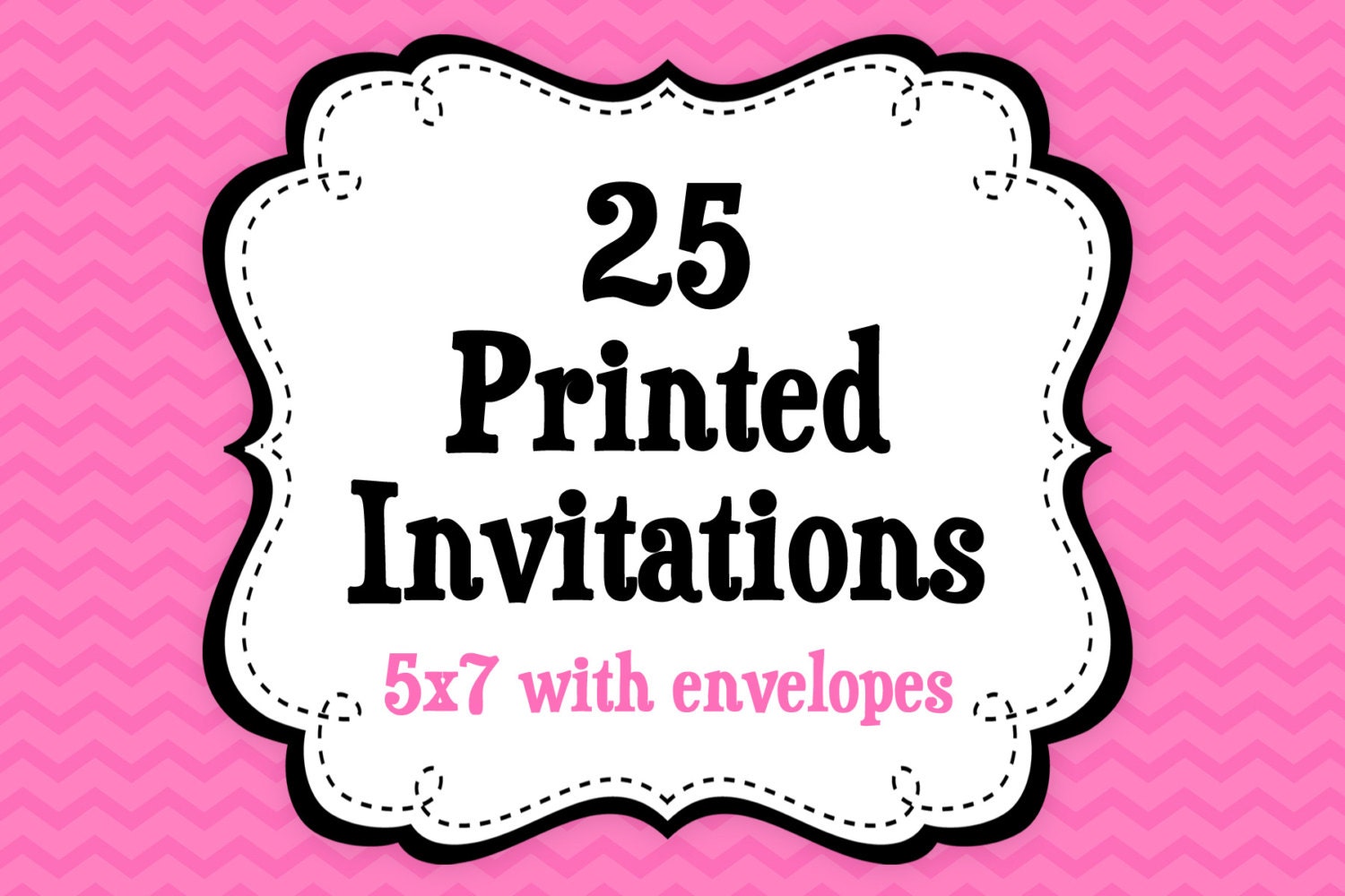 25 PRINTED INVITATIONS - 5x7 Invitations with Envelopes , SHIPS within 1-2 days by The Trendy Butterfly Il_170x135