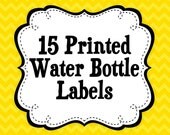 Personalized Water Bottle Labels Set of 15 Printed Made to Match any theme in my shop Il_170x135