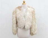 Vintage Cropped Mongolian Lamb Fur Jacket Ladies Size Small by Overland