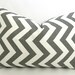 SALE - Decorative Designer Chevron Pillow - Gray - 12x18 inch - Both Sides - CHEVRON - Throw Pillow - DecorativE