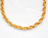 GWENDOLIN // vintage gold brass plated rope chain