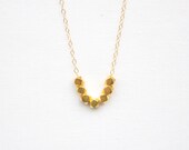 IDA // Gold Cube Necklace - gold cubes on a gold filled chain - minimal everyday jewellery