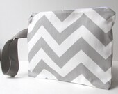 Chevron Clutch - 5 Color Choices,  Chevron Zipper Pouch, Chevron Wristlet, Small Chevron Purse, Chevron Wrist Strap Wallet