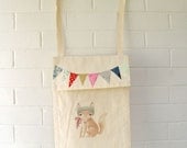 Baby Fox Library Tote Bag version 2