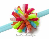 Tropical Dreams Korker Hair Bow - Baby Girls Korker Headband - Korker Hair Clip - Mini Hair Bow - Itty Bitty Korker