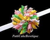 Yummy Minnie Mouse Donuts Korker Hair Bow - Korker Headband - Girls Hair Bow Korker - Toddler Hair Bow - Korker Bow