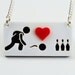 For the Love of Bowling Necklace - Laser Cut Acrylic Jewelry