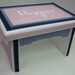 Sturdy Stool Mini Bench Polka Dottie Pink with Navy Blue and Gingham