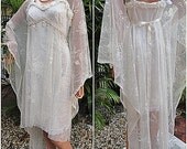 Custom Vintage Bridal Hollywood Gown-Fairytale Whimsical Reclamed lace long bridal dress in white or ivory by vastly vintage on etsy