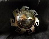 Sterling Peruvian Pendant/Broach with 18K bird