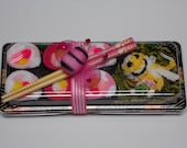 Baby Girl Baby Shower Gift - Baby Girl Sushi Socks Gift - Octopus Finger Puppet