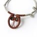 Exotic Necklace, Crochet Statement, Brown Owl - Olive Green Cable Choker