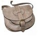 Distressed Light Grey Leather Purse, Leather Crossbody Bag Messenger, Goldmann Size S