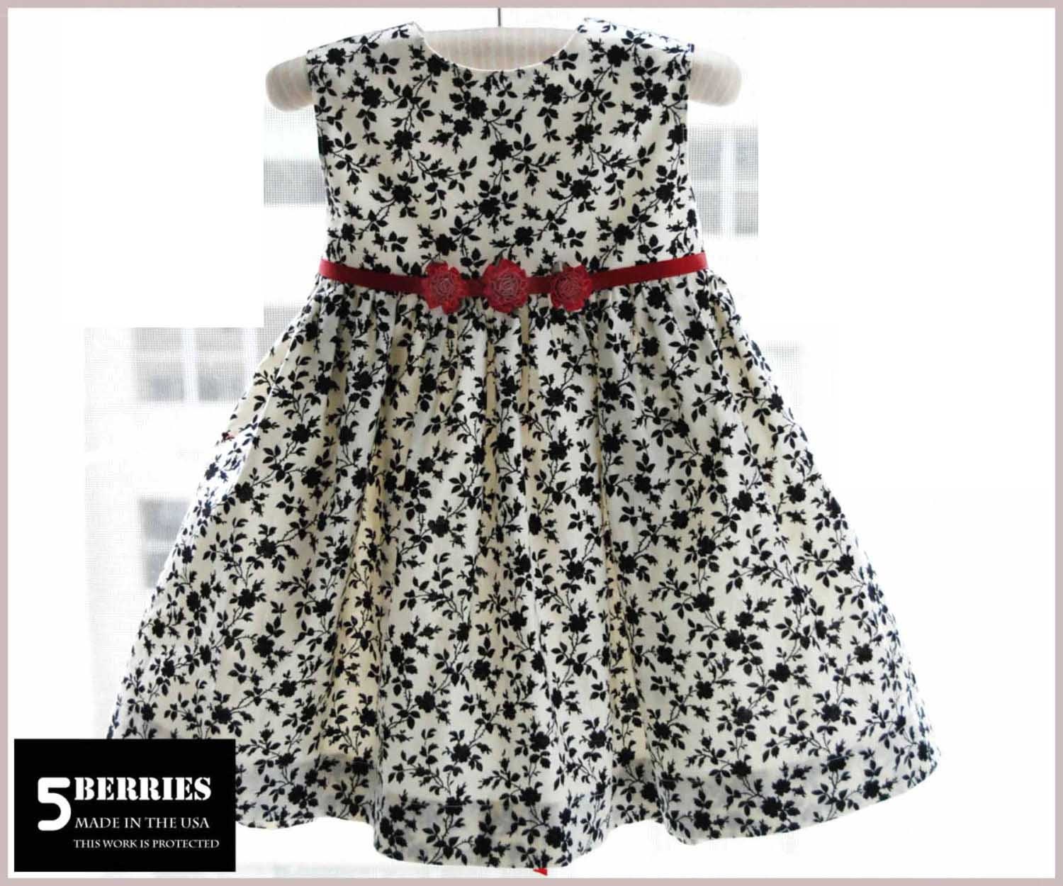 Classic GIRLS DRESS PATTERN, Waldorf Sewing pdf Patterns for Children, Baby, Toddler, E Book, Tutorial, 5 berries