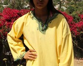 L/XL Festive Mexican Hand Embroidered  Vintage Blouse