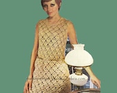 Vintage Crochet Dress Pattern PDF 619 from WonkyZebra