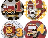SALE Monthly Onesie Stickers..Lil Fireman...Waterproof...Extra Durable...