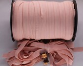 10 yards 5/8 inch (16) Antique Pink  foldover elastic trim FOE twist diapers bella ties hair emi