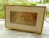 Art Deco Alarm Clock, vintage GE Telechron, tested and works, general electric