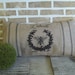 French Bee Burlap Pillow - L'abeille - Black Stripe