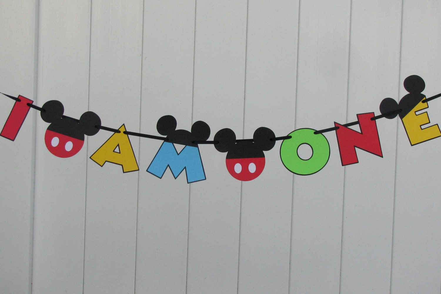 Mickey Mouse Clubhouse I AM ONE Highchair Banner - Made To Order
