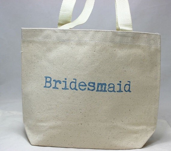 Rustic Bridesmaid Natural Cotton Canvas Tote Bag Great for Weddings, Bridal showers Il_570xn