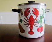 Vintage Enamel Stockpot Steamer