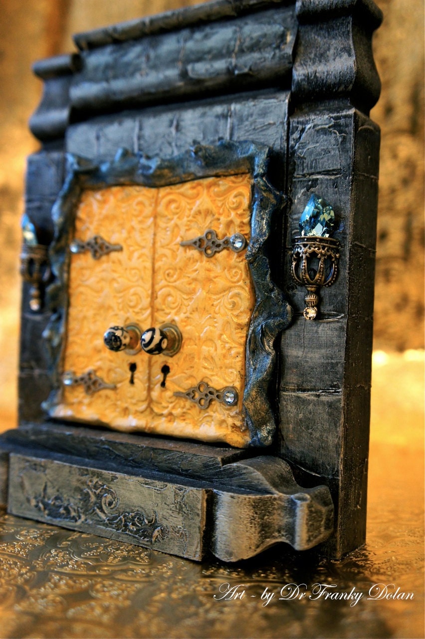 Fairy Door (Faerie Dream Door) for house, furniture, room etc - by Award - Winning Fae Factory Steampunk Chic, Eco Artist, Dr Franky Dolan
