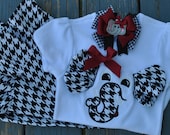 BAMA Alabama Team Outfit - Boutique Custom Toddler baby clothes - Ruffle Pants and Embroidered Shirt 6-12 mo 18 mo 24 mo 2t 3 4 5 6