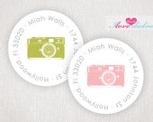 ON SALE - Vintage Camara Return Address Labels