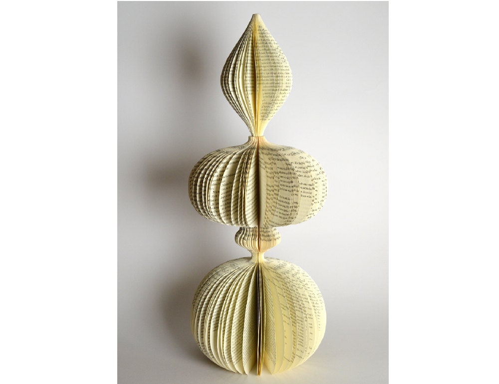 Triple Book Sculpture - Book Art "Lektüre 5"