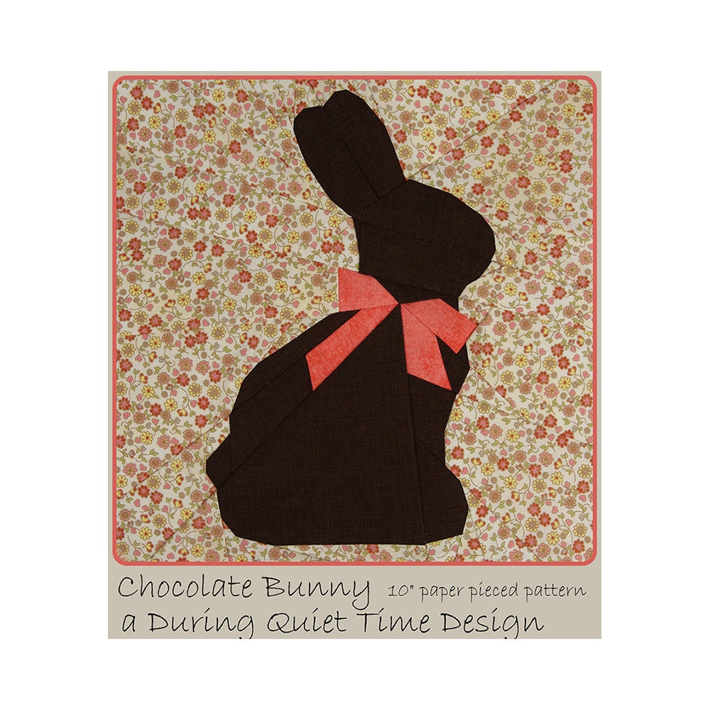 Chocolate Bunny Paper Pieced Pattern