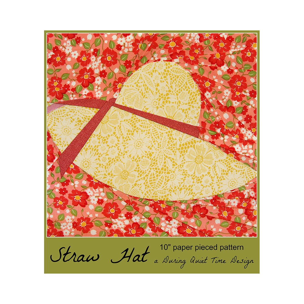 Straw Hat Paper Pieced Pattern