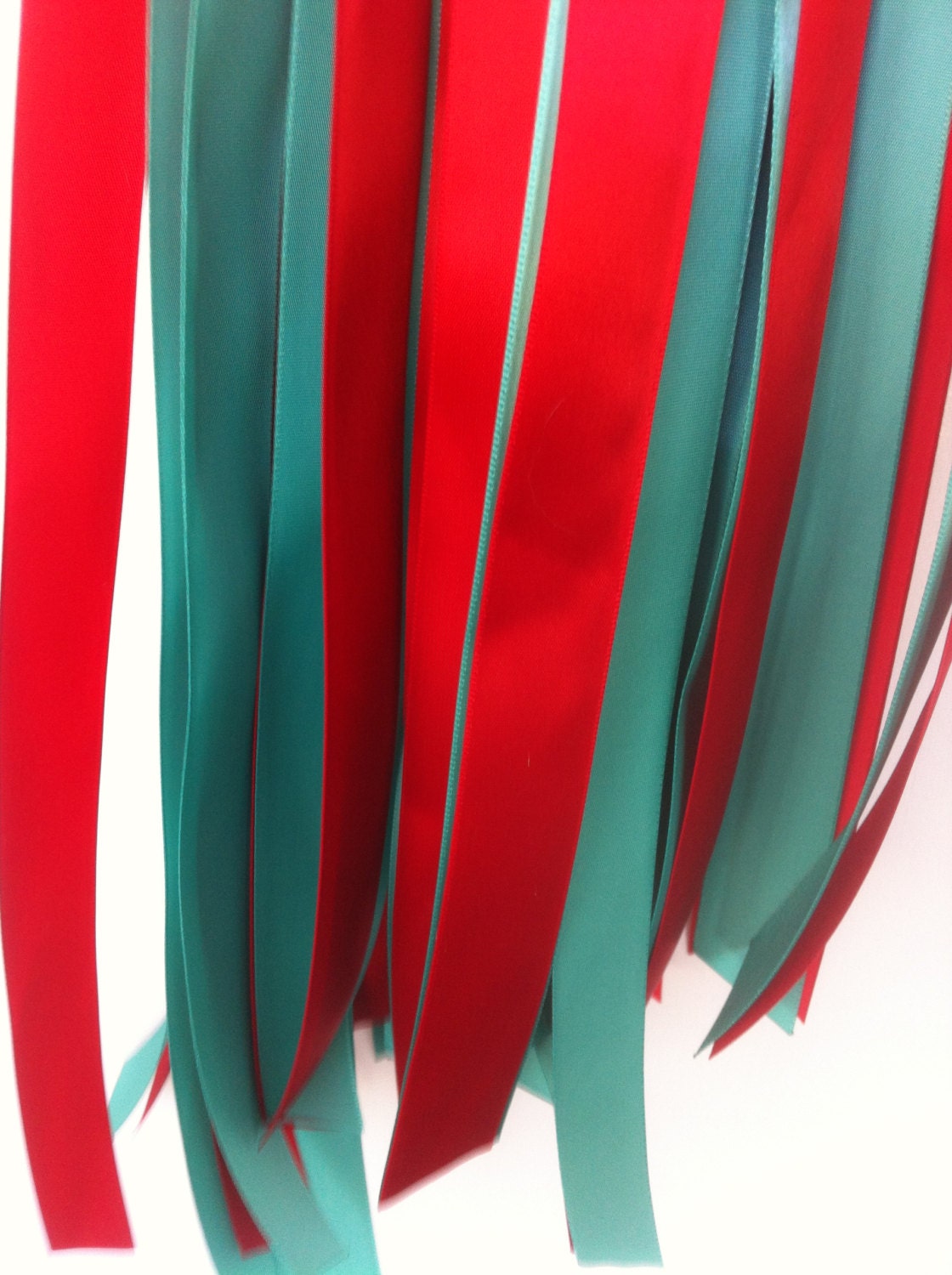 75 Spring Wedding Wands: Any Color Two Satin Ribbon Streamers Two Bells