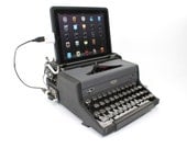 USB Typewriter Computer Keyboard and iPad Dock -- Two-Tone Royal Aristocrat