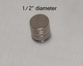Rare Earth, Neodymium, Neo, N35 Magnets 1/2" dia. Super Strong, Shiny perfect for DIY Crafting 50 Pcs