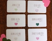 Mismatch Hearts Seating Cards Set